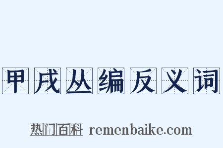 甲戌丛编反义词是什么意思的图片